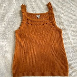 J. Crew Golden Mustard Knit Tank Top Size M| pre-owned| great condition